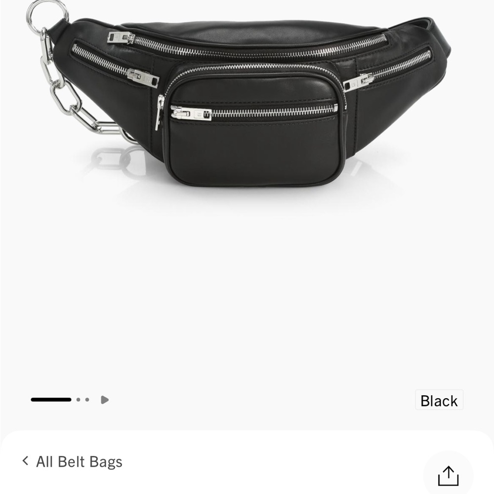 Alexander Wang Black Crossbody Bag with Silver Accents